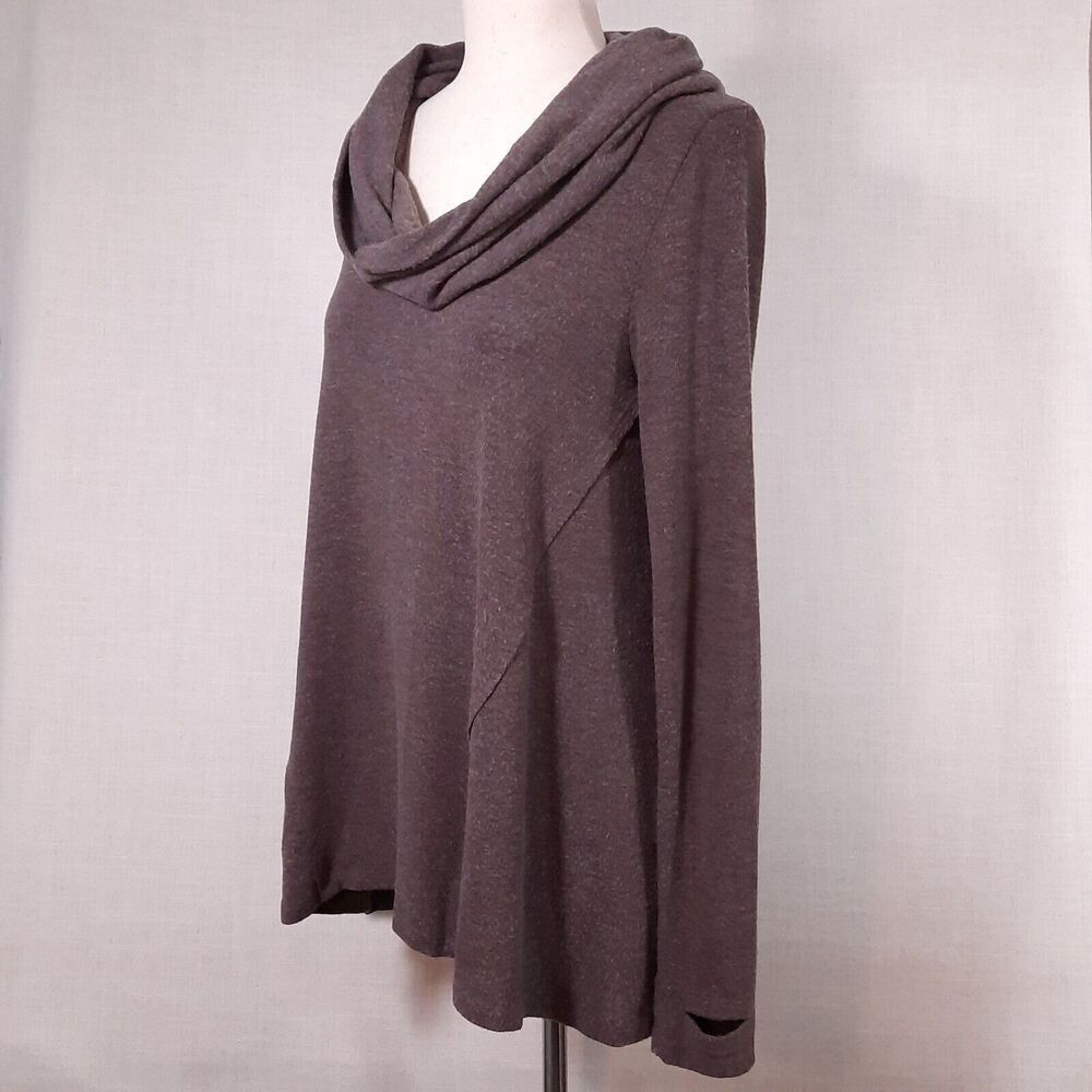 Michael Stars Womens Sweater Size XS Knit Trapeze Swing Cowl Neck Thumb Holes - Picture 5 of 12